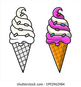 gelato and ice cream logo vector