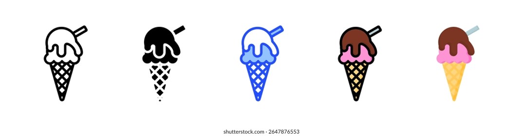 Gelato Icon Collection With Multiple Styles