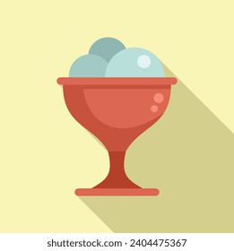 Gelato icon flat vector. Ice cream ball. Summer product