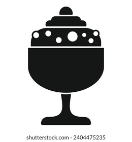 Gelato pink product icon simple vector. Shake frozen milk. Summer cookie