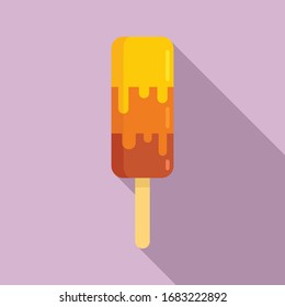 Gelato popsicle icon. Flat illustration of gelato popsicle vector icon for web design