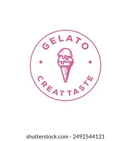 gelato shop creative logo vector. inspirational logo