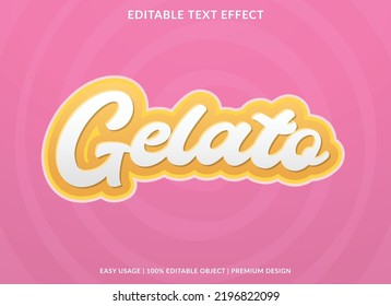 gelato text effect template use for business logo and brand