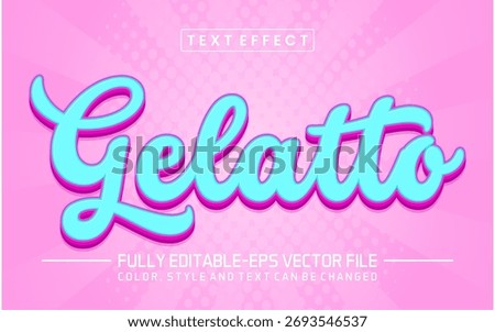 Gelatto font Text effect editable