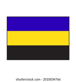 Botón vector de la bandera de la provincia de Gelderland en los Países Bajos o Holanda en Europa Occidental
