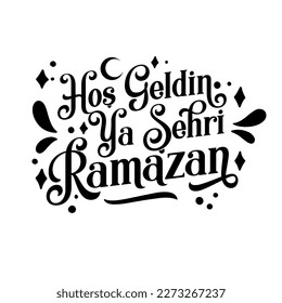 Hoş Geldin Ya Şehri Ramazan
Islamic typographic. Translation: Welcome to the city of Ramadan.