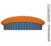 gelora bung karno stadium with vector illusttration