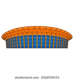 gelora bung karno stadium with vector illusttration