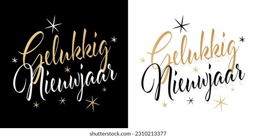 Gelukkig Nieuwjaar, Happy new year in Dutch