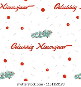 Gelukkig Nieuwjaar_Merry Christmas Dutch lettering pattern