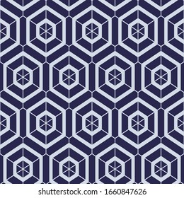 Diseño monocromático abstracto de gemas sin fisuras. Fondo vectorial sin fisuras. adorno azul. Diseño moderno gráfico. Diseño gráfico simple.