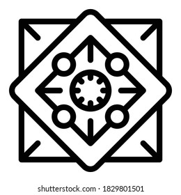 Icono de amuleto de gema. Icono de vector de amuleto de esquema para diseño web aislado en fondo blanco