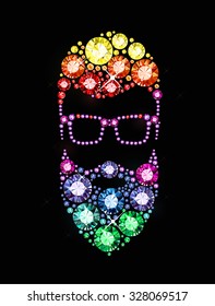 Gem Bearded Man with Glasses