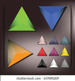gem color button, use for graphic or website layout vector 