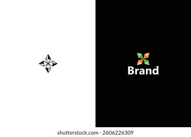 Gem Cross Healthcare monogram, Letter X gem logo design with two colors. 