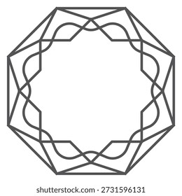 Gem crystal line icon. Precious brilliant stone