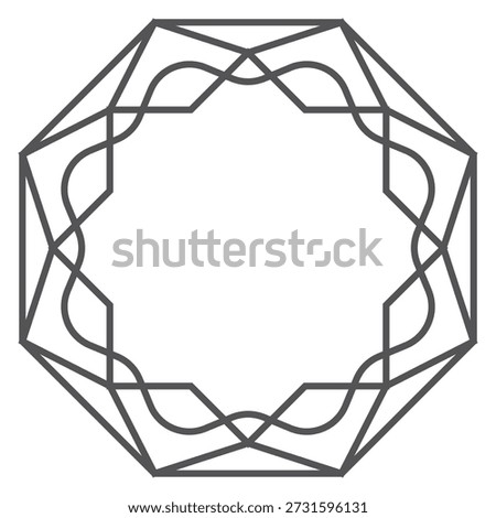 Gem crystal line icon. Precious brilliant stone