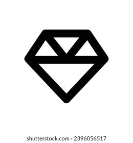 Gem diamond icon. Simple vector sign