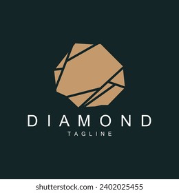 Gem Diamond Template Illustration Gemstone Logo Design Line