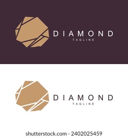 Plantilla de diamantes Gem Ilustración Línea de diseño de logotipo Gemstone