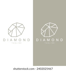 Plantilla de diamantes Gem Ilustración Línea de diseño de logotipo Gemstone