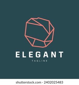 Plantilla de diamantes Gem Ilustración Línea de diseño de logotipo Gemstone