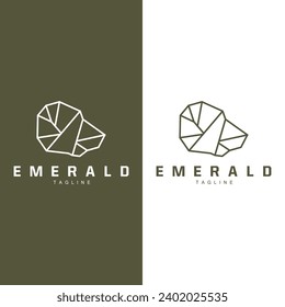 Gem Diamond Template Illustration Gemstone Logo Design Line