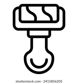 Gem face roller icon outline vector. Neck device beauty. Skin alternative