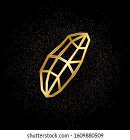 Gem gold icon. Vector illustration of golden particle background.. Spiritual concept vector illustration