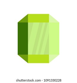 Gem icon. Flat illustration of gem vector icon for web.