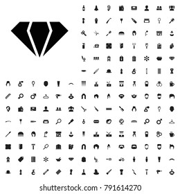 Gem icon illustration isolated vector sign symbol. editable barber icons vector set.