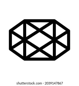gem icon or logo isolated sign symbol vector illustration - high quality black style vector icons
