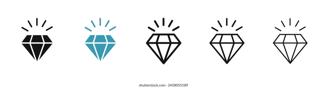 Icono de gema. Icono de Vector de diamantes de lujo, Icono de Vector de valor, Icono de Vector de cristal de Premium precioso para Diseños de UI.