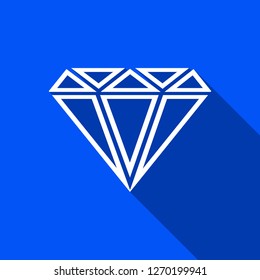 Gem  icon with shadow , sign design