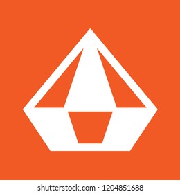Gem icon, stock vector illustration, EPS10.