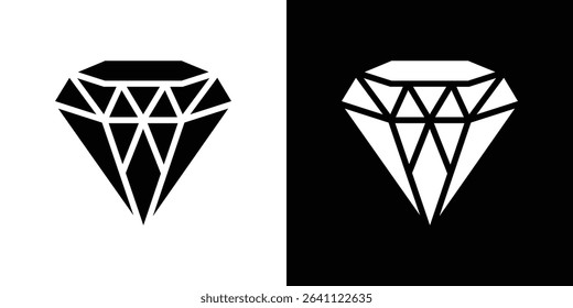 Gem icon symbols. Vector illustration.