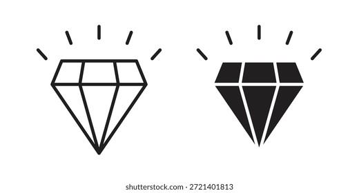 Ícone Gem do modelo. Conjunto de gráficos vetoriais de ícones