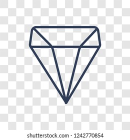 Gem icon. Trendy linear Gem logo concept on transparent background from Luxury collection