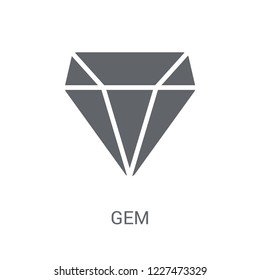 Gem icon. Trendy Gem logo concept on white background from Luxury collection. Suitable for use on web apps, mobile apps and print media.