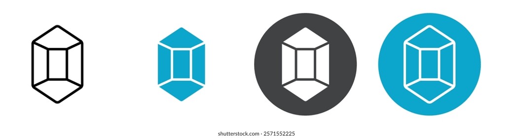 gem icon Vector illustration in black