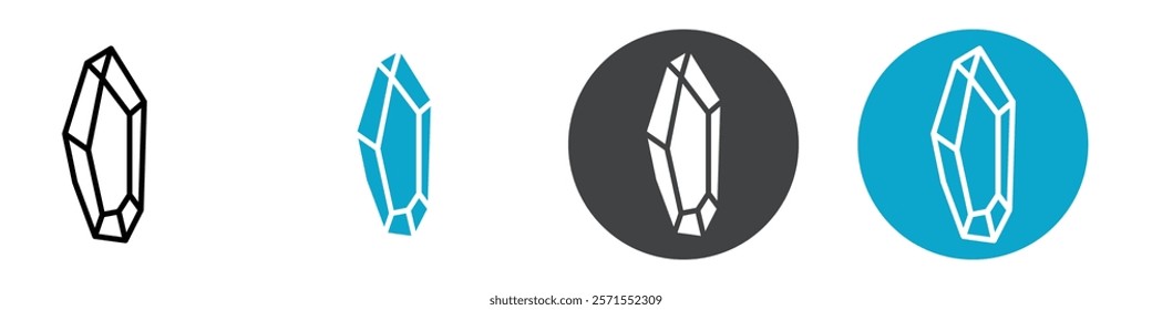 gem icon Vector illustration in black