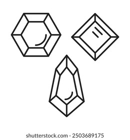 gem icon vector on white background