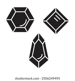 Edelstein-Symbol, Vektor auf weißem Hintergrund