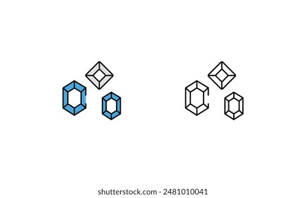 Gem Icon Vektorgrafik Stock Illustration.