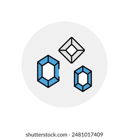 Ilustración de stock de Vector de icono de gema.