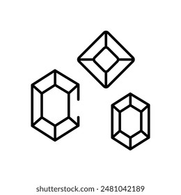 Gem Icon vector stock illustration.