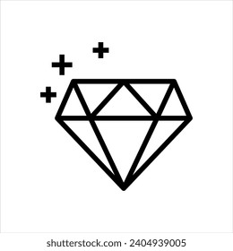 Gem jewel diamond vector icon
