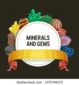 Gem mineral vector crystalline stone precious gemstone for jewellery illustration backdrop of jewel crystal stony crystallization of natural quartz background.s