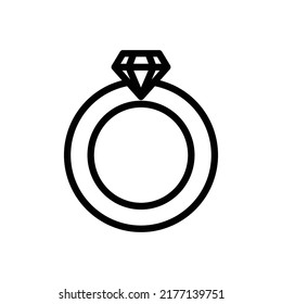 icono del anillo de goma. Icono relacionado con la boda. estilo de icono de línea. Diseño sencillo editable