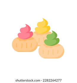 gem rose cookies colorful icing sugar